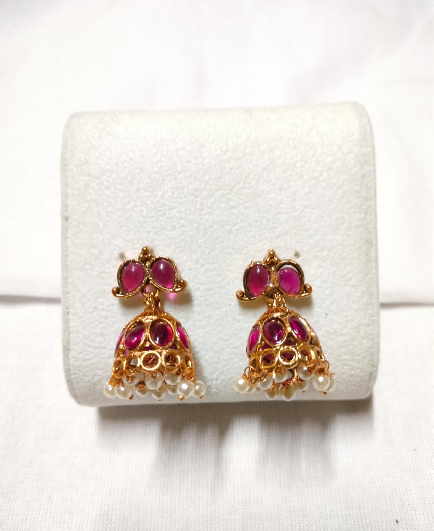 Reversible necklace with Jumkas